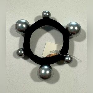 BLACK and pearl hair tie. *Brand New*